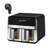 Oyajia 8-In-1 Air Fryer Double Digital Display Rapid Healthy Cooker Dual Basket 4.5L+4.5L For Home Use，Visual Observation Window, Smart Timer And Temperature Settings，8 Touch Screen Presets For Frying, Baking, Dehydrating, Roasting