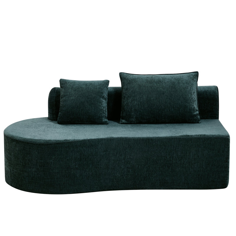 Canapé modulaire à courbure modulaire Boneless, Vert foncé