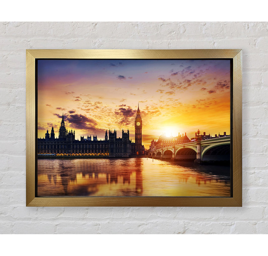 Sonnenuntergang über den Houses of Parliament - Einzelne Bilderrahmen Kunstdrucke