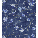 Chinoiserie Floral Metallic Wallpaper Roll