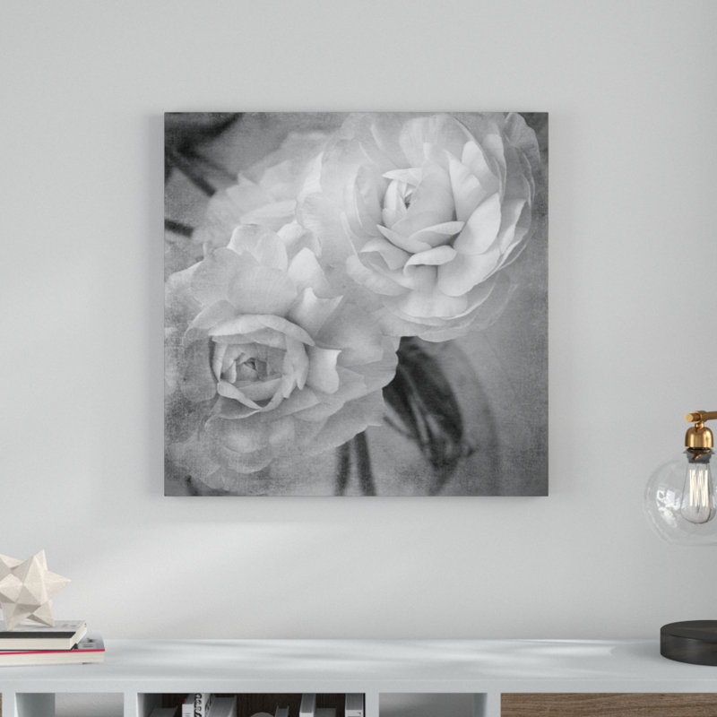 «Dark Ranunculus I», photographie sur toile, H 30 po x l 30 po, Toile tendue