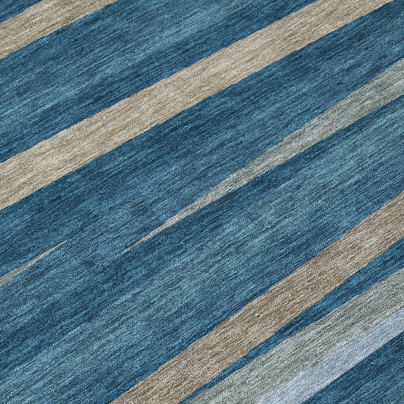 Tapis intérieur / extérieur bleu lavable Liora , 10 pi x 14 pi