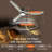 Jacara 52" Flush Mount Ceiling Fan with LED Light & Remote Black with White Oak-1361411117
