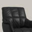 Chaise avec accoudoirs noir à dossier solide (ensemble de 2)-130482438