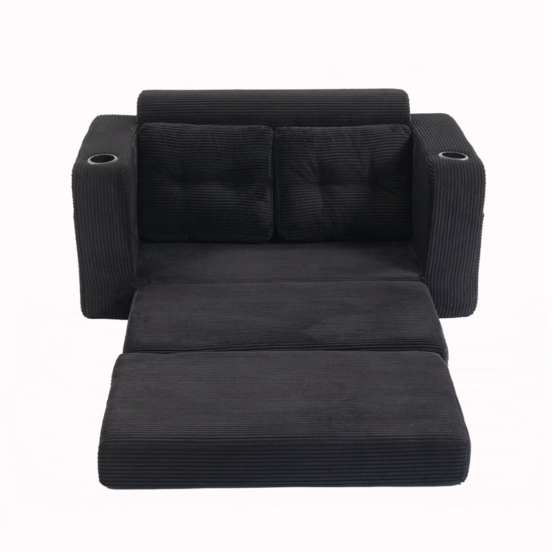 Canapé-lit convertible, canapé-lit double extensible, Black