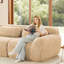 Canapé modulable 3 places kaki, structure en U sans armature, mousse haute densité 32D, base antidérapante, combinaison, design ergonomique, tissu, aucun assemblage requis pour le bureau et la chambre, assise confortable en mousse, espace de détente