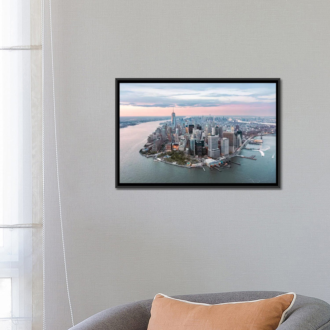 " Lower Manhattan Peninsula At Sunset, New York City, New York, USA " by Matteo Colombo East Urban Home Mat 