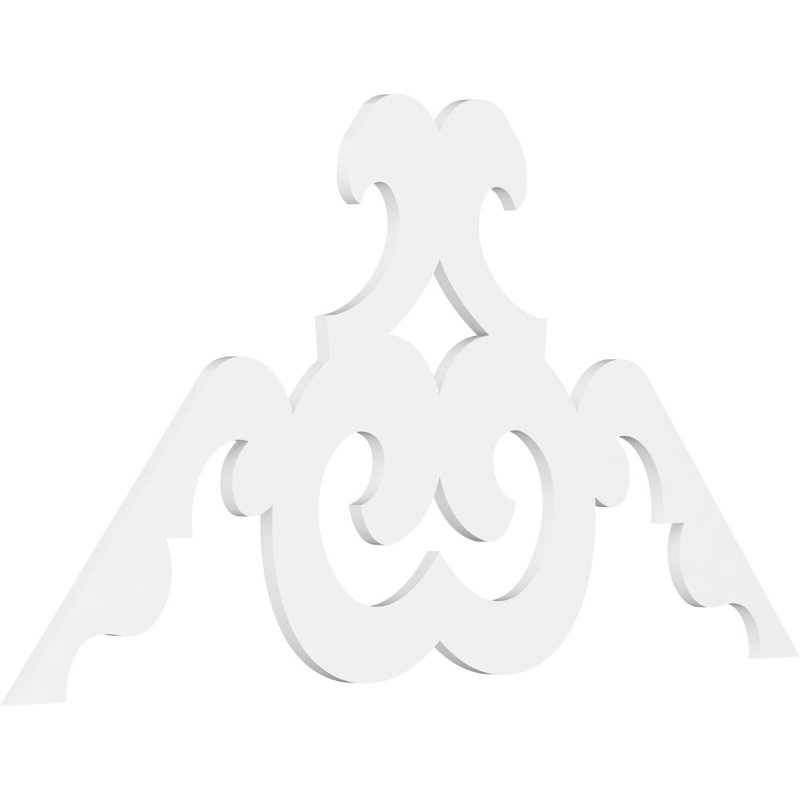 Benson Signature Urethane Gable Pediment, Primed Tan, 42"H x 72"W, 14/12
