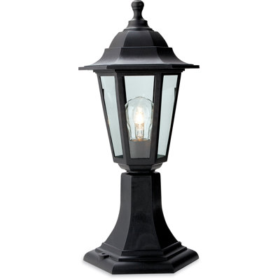 Malmo Stained Glass Lantern Head Post Lantern