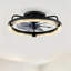 Ventilateur de plafond 20 po à DEL moderne noir-1462903134