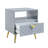 Gaines Contemporary Rectangular End Table with Metal Legs-1255921221