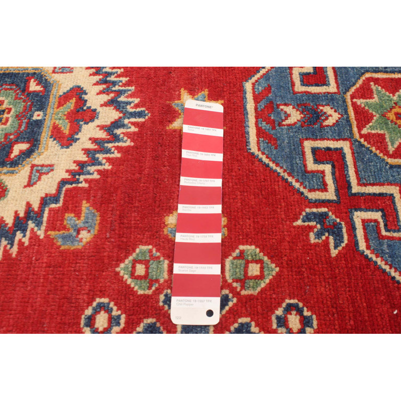 Malayka One-of-a-Kind 6'8" X 9'7" New Age Wool Area Rug in Dark Red