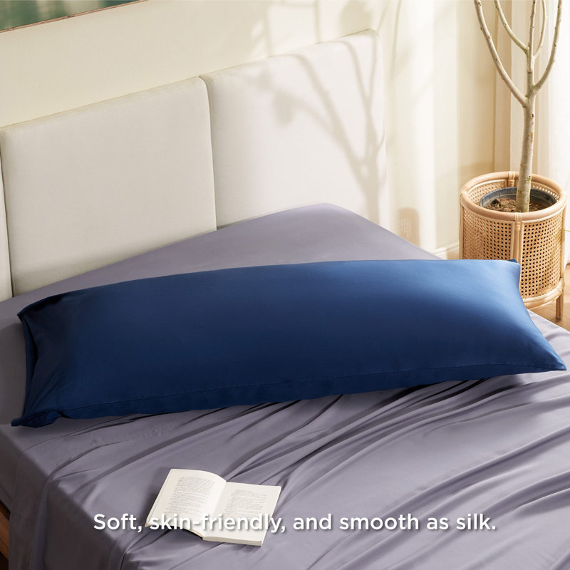 Rayon from Bamboo Pillowcase with Envelope Closure, Navy, Body Pillowcase
