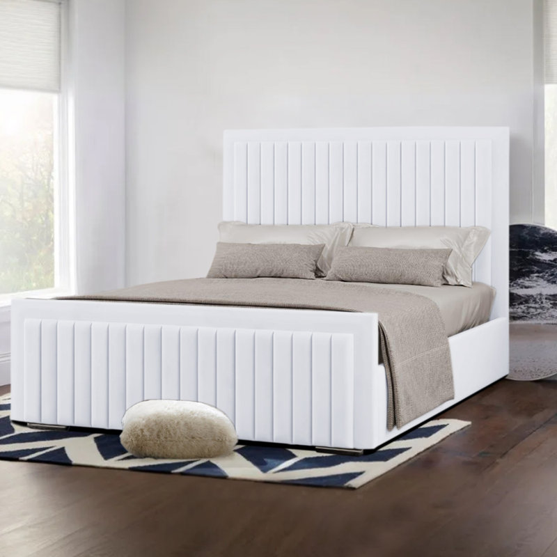 Upholstered Bed, Super King (6'), White