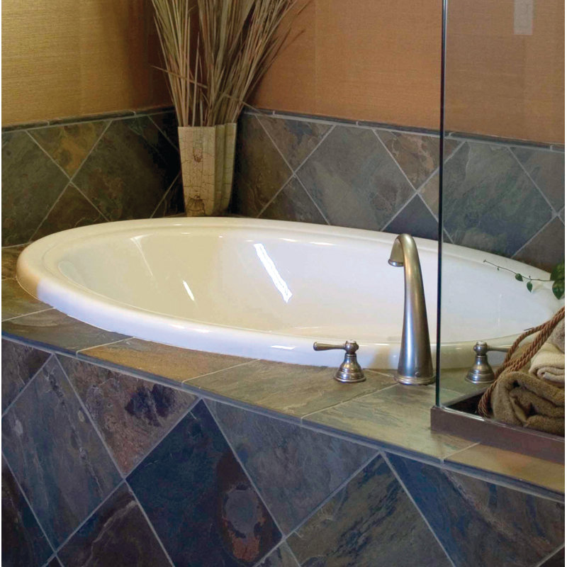 Builder Oval 72'' x 42'' Acrylic Bathtub, Almond