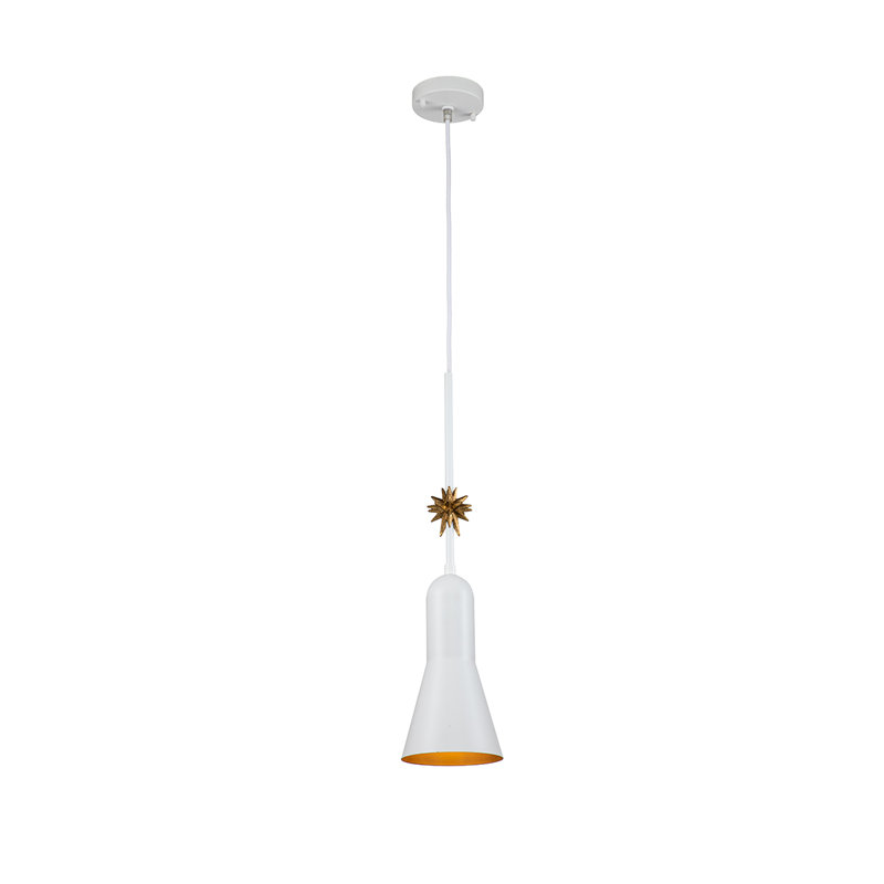 Etoille Pendant, White, 22.5" H x 5.25" W x 5.25" D