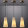 Rennata Height Adjustable Luxurious Alabaster Conical Pendant Lights(Set of 3)