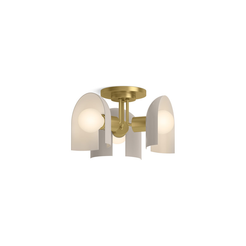 Jabot 3-13/16 In. Flush-Mount, Cream