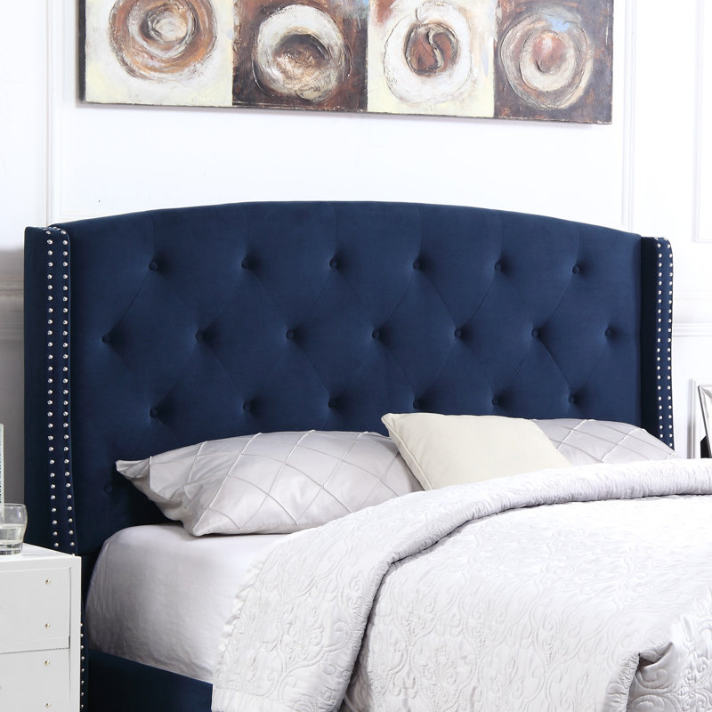Dorthy Bed, Queen, Blue Velvet