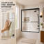 60'' W x 60'' H Double Sliding Framed Tub Door With 1/4" Clear Glass-98154819