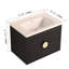 Meuble-lavabo mural de 28 po avec lavabo, pour petite salle de bain (emballage KD)