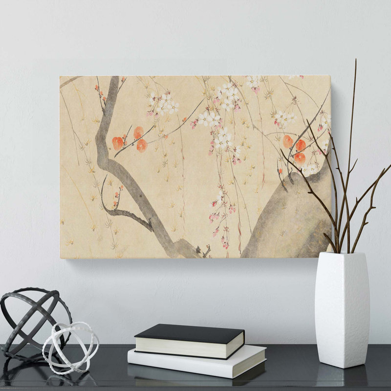 Flowers Of The Four Seasons Vol.1 by Sakai Hoitsu - Wrapped Canvas Painting, 50cm H x 76cm W x 3cm D