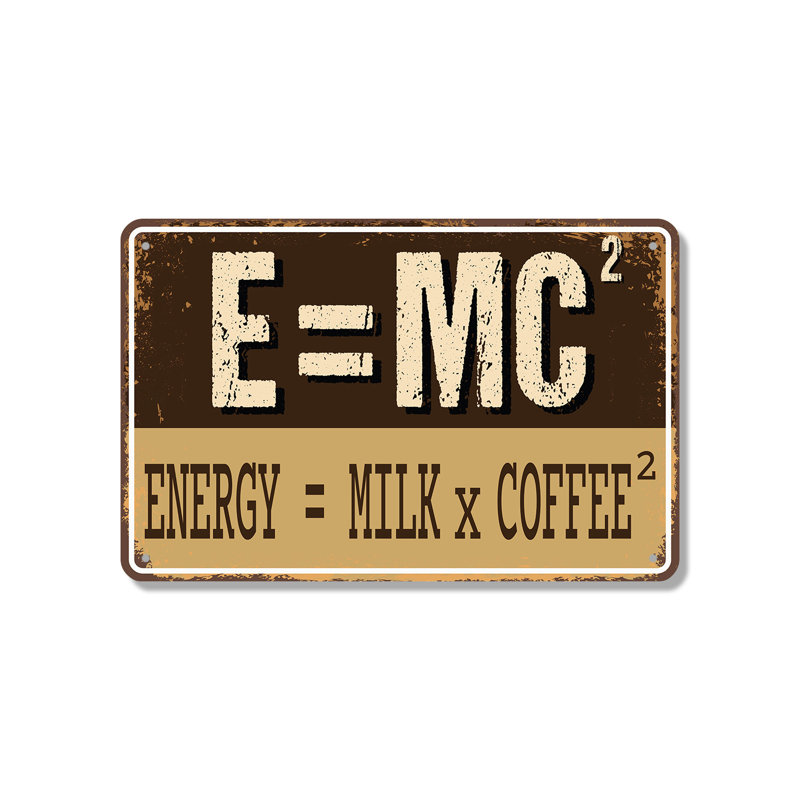 Enseigne café «Coffee is importanter» 7 po x 10 po, H 7 po x l 10 po x P 0,1 po, Vert