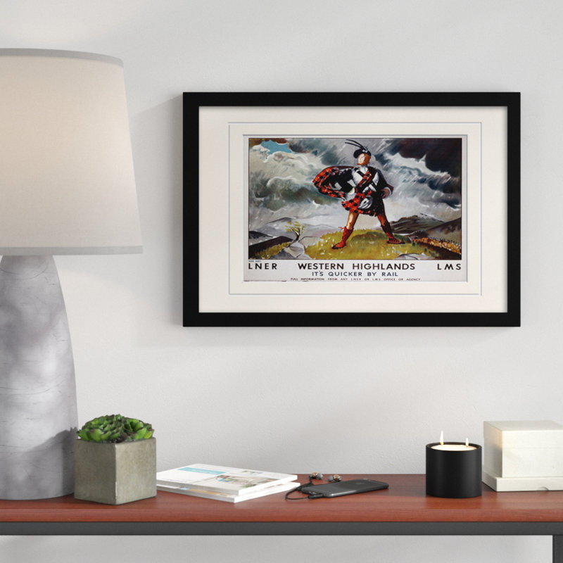 Western Highlands - No Frame Rectangle Print, 30cm H x 40cm W, Black Frame, Yellow