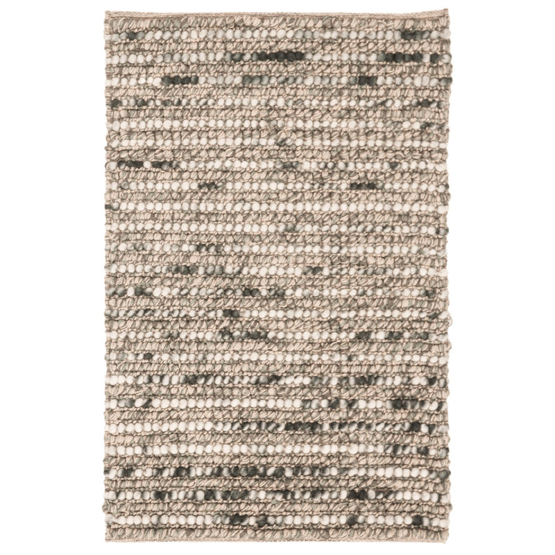 Ferrera Abstract Hand-Knotted Blue/Brown Area Rug, Rectangle 3' x 5'