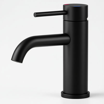 Matte Black, Single Handle, Bathroom Faucet, Hole, Stainless Steel, Smooth - Control Cartridge, Brushed Nickel Finish, Supply Lines Lavatory Flow Ceramic Corrosion Finish