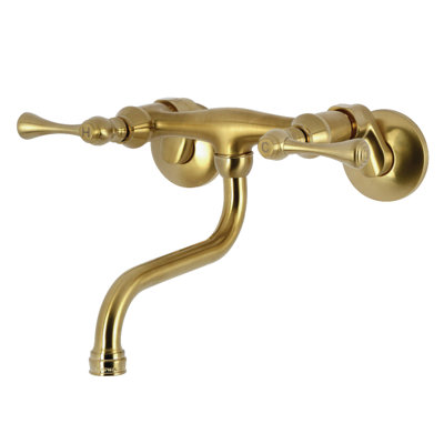 Kingston Brass Kingston Two-Handle 2-Hole Wall Mount Bathroom Faucet