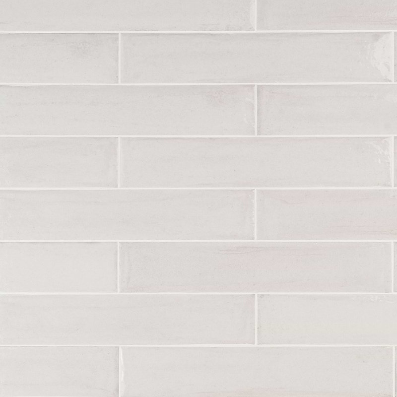 Paint 3x16 Glossy Porcelain Tile, Bianco White