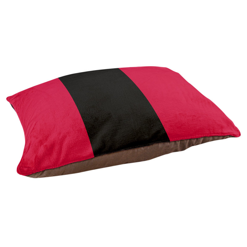 Coussin Atlanta, Rouge / noir / rouge, Medium (28" W x 18" D x 6" H)