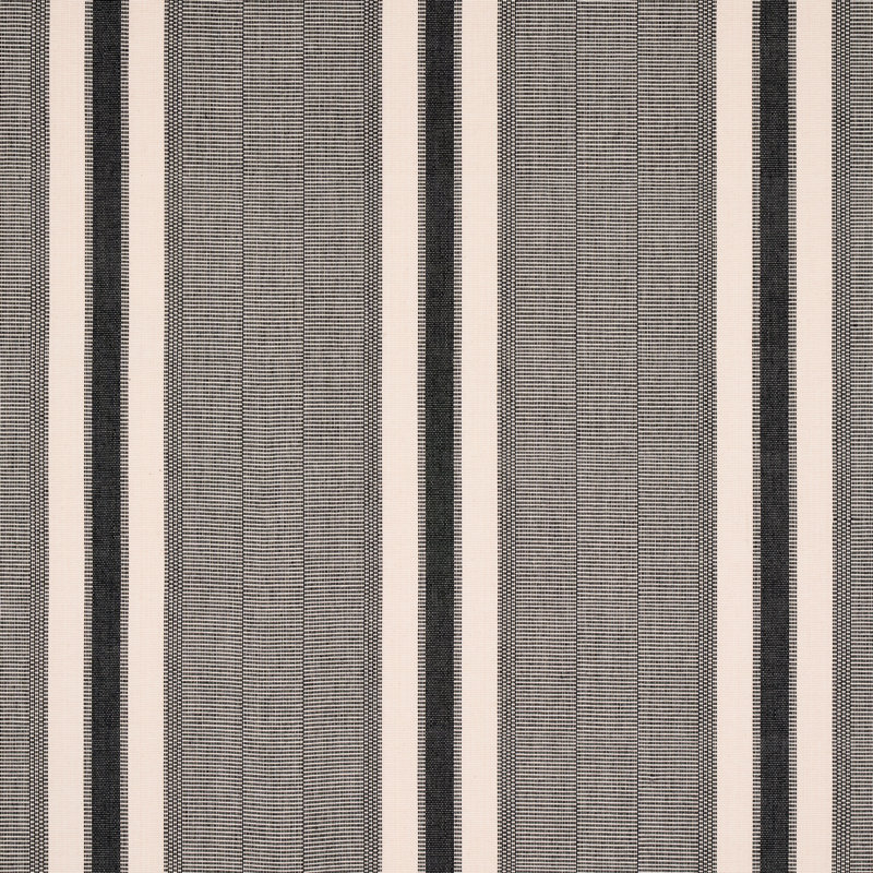Schumacher x A Rum Fellow Ipala Hand Woven Stripe Fabric, Pitch