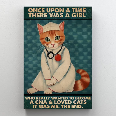 To To A Cna And Lived Cats On Canvas, impression