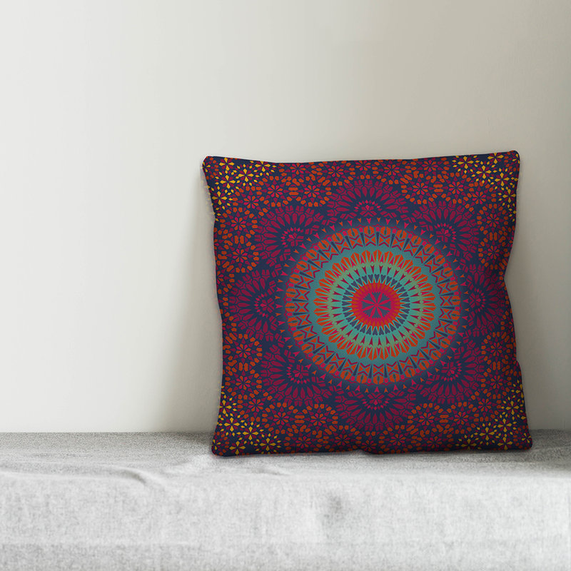  Housse et insert de coussin carré Medallion, 18 po x 18 po