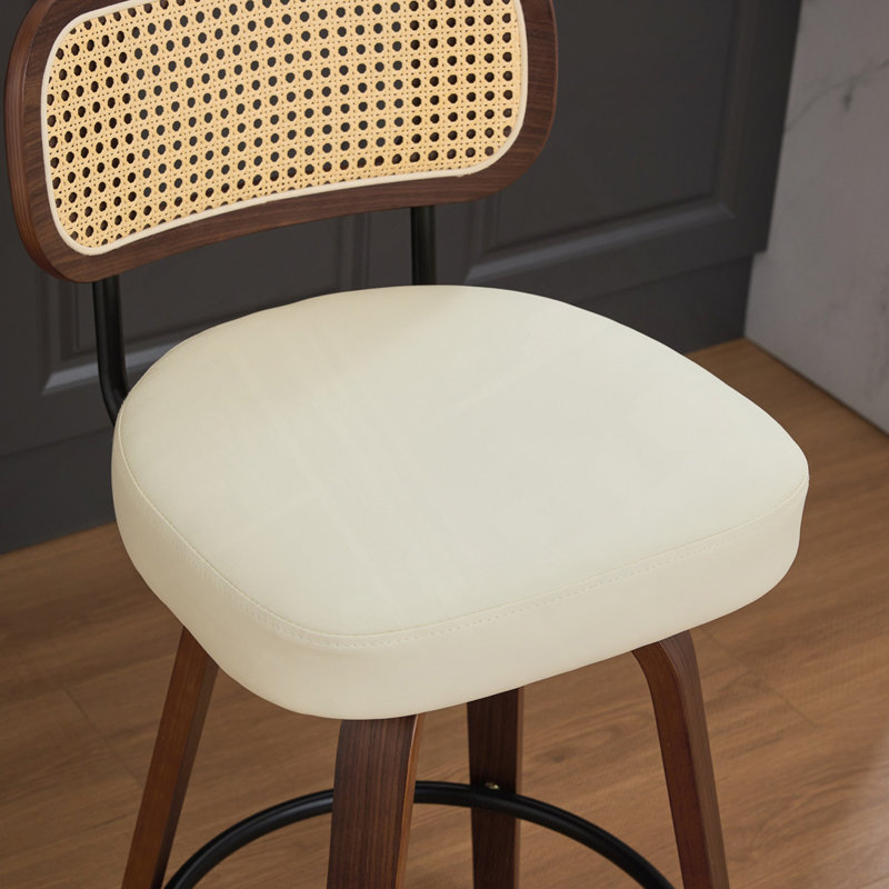 Swivel Counter Height Bar Stools  for Island/Kitchen/Counter/Bar, Beige
