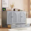 Lit en taille double, blanc - peu encombrant et pratique. Grands tiroirs pour le rangement. Convient aux coussins, vêtements, Style de finition. Chargement activé. Facile à assembler. Dimensions: L 75,1 po x l 56,7 po x H 41,3 po-2058974893-2058974892