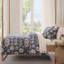 Derby Washed Linen Floral Print Chic Casual Classic Traditional Duvet Cover Set-109378611