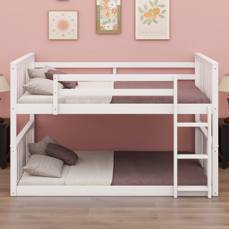 Bunk Bed With Ladder, White