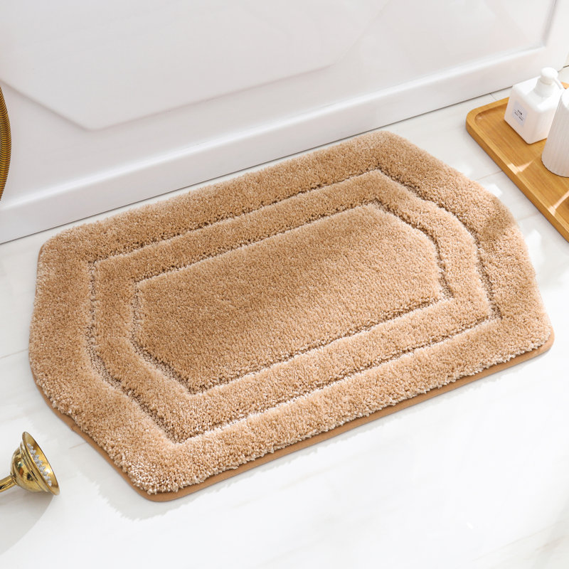 Non-Slip Bath Rug, Beige, 43.2cm W x 68.6cm L