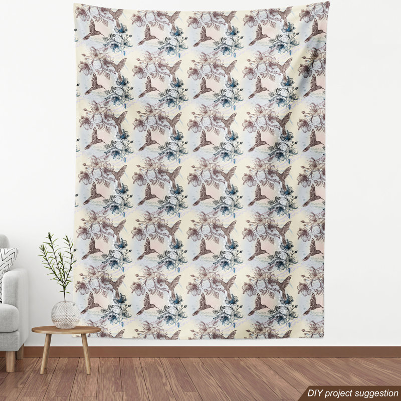 Tissu colibris, l 58 po x L 108 po