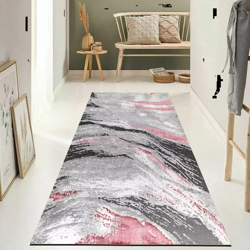 Abstract Shag Area Rug, Rectangle 60 x 110 cm