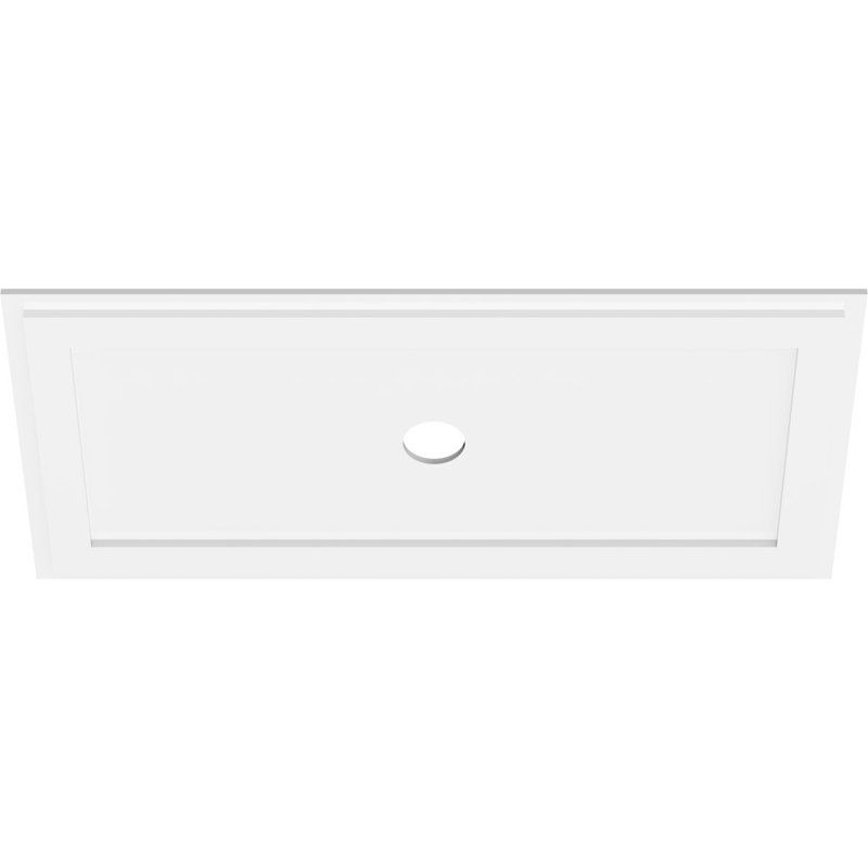 Diamètre intérieur de médaillon rectangulaire contemporain en PVC de qualité architecturale 3 po, H 20 po x l 40 po x P 1 po