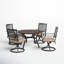 Alyah 4 - Person Patio Dining Set with Round Table , Cushions Included