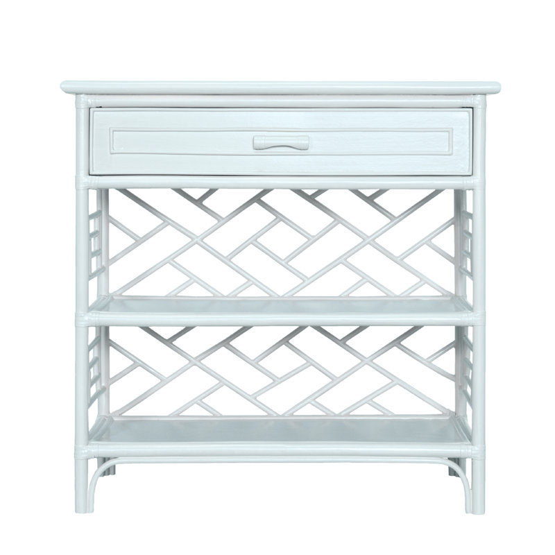 Chippendale End Table, Light Blue