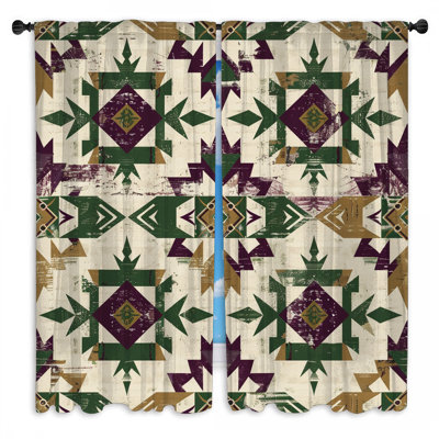 Rideaux de fenêtre à motif géométrique Southwest
