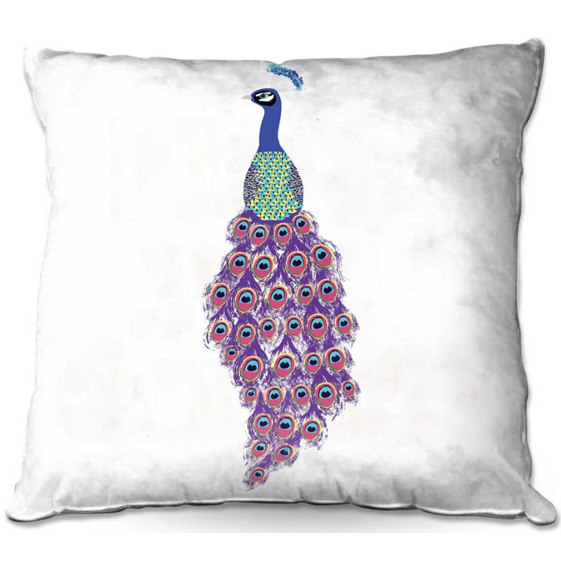 Reversible Throw Pillow, 16" x 16", White