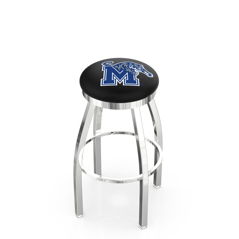 NCAA 36" Swivel Bar Stool, Memphis, Chrome
