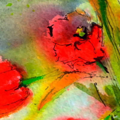 Ginette Fine Art, tulipes rouges 2